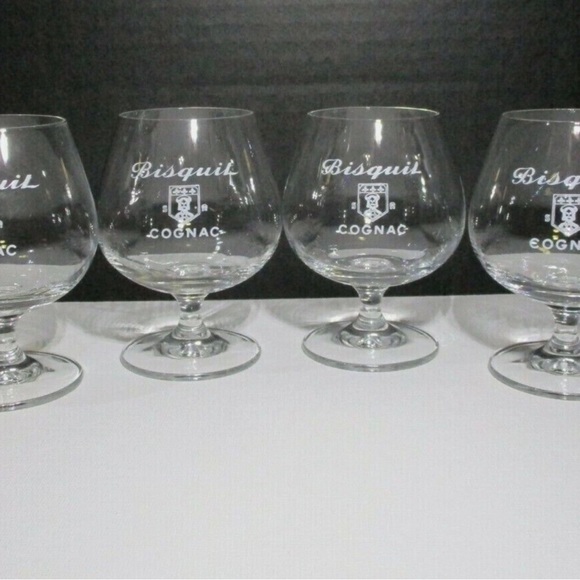 Vintage ,Set of 5 Bisquit brandy or Cognac Snifter, whiskey Glasses - Picture 1 of 2